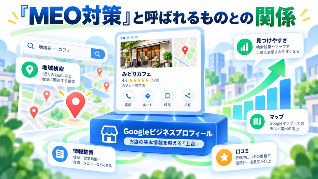 MEO対策の関係を表す画像