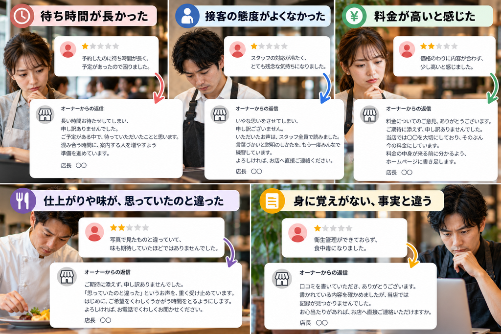 悪い口コミへの対応ガイドの画像